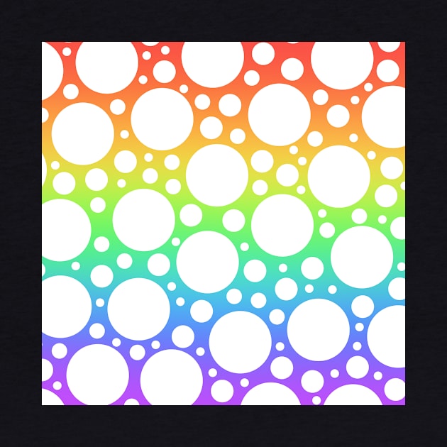 Polka Dots in Rainbow & White by Whoopsidoodle